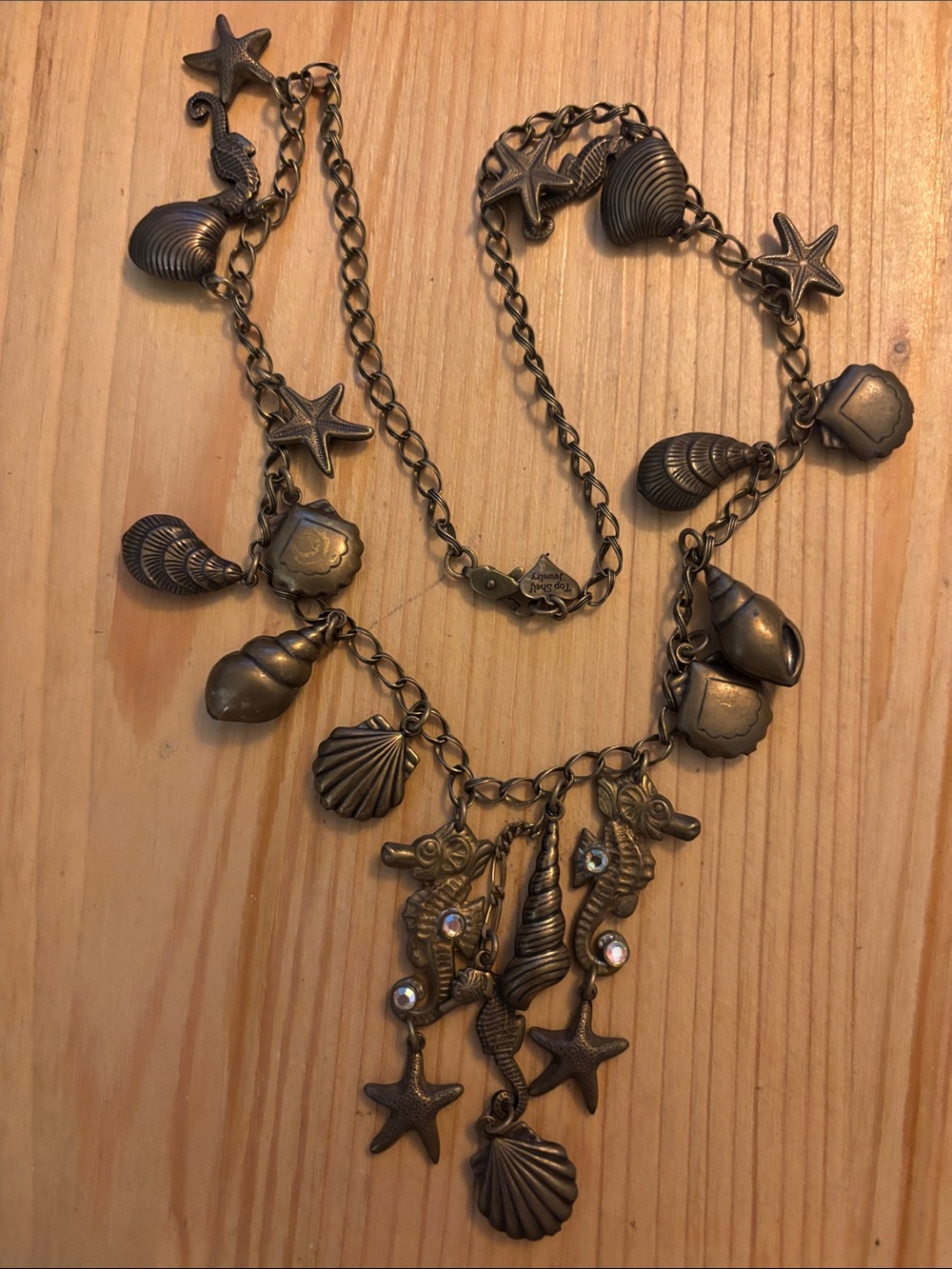 Top Shelf Jewelry Vintage Bronze Sea Life Charm Necklace
